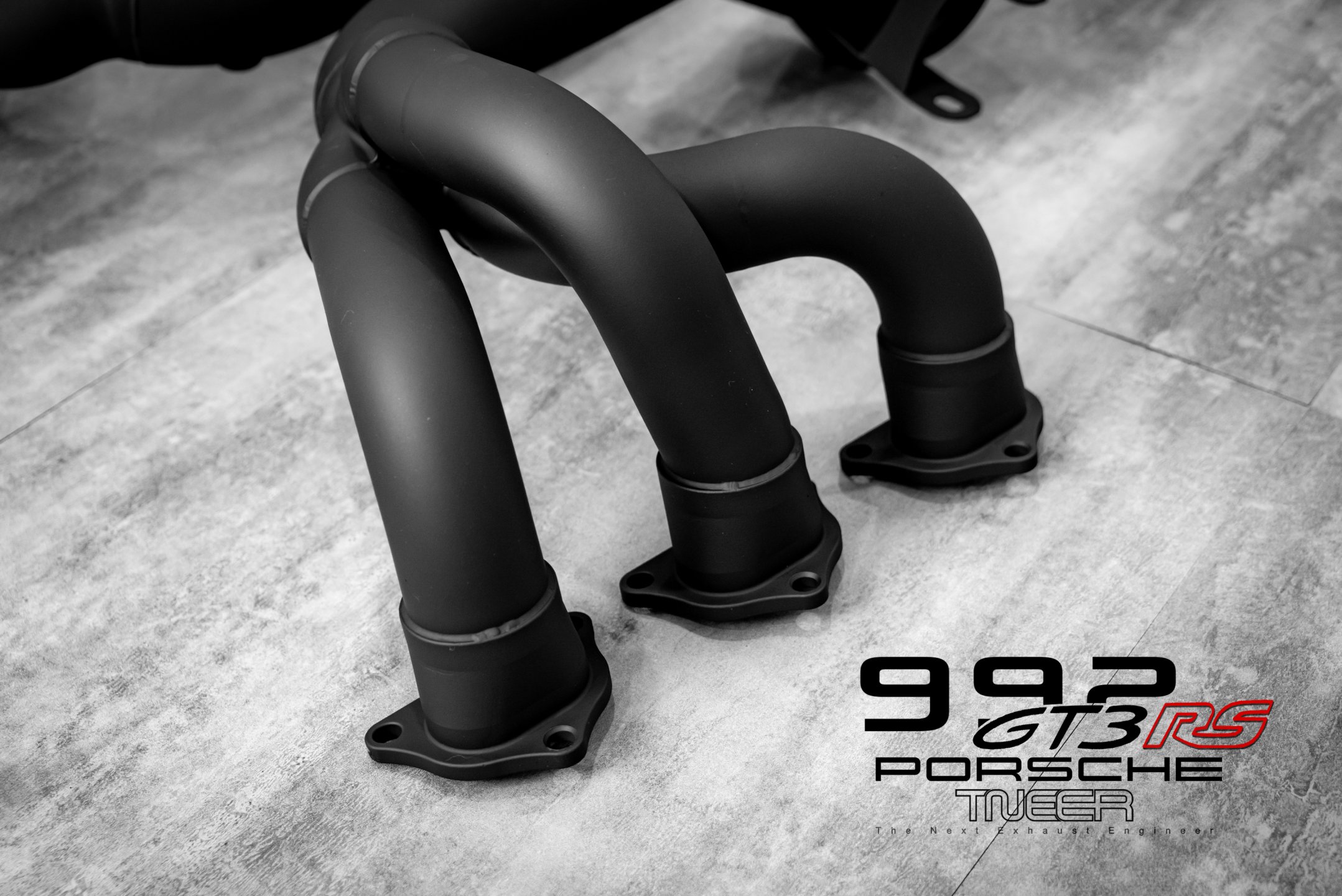 992 GT3 RS Catless Header - Ceramic Black