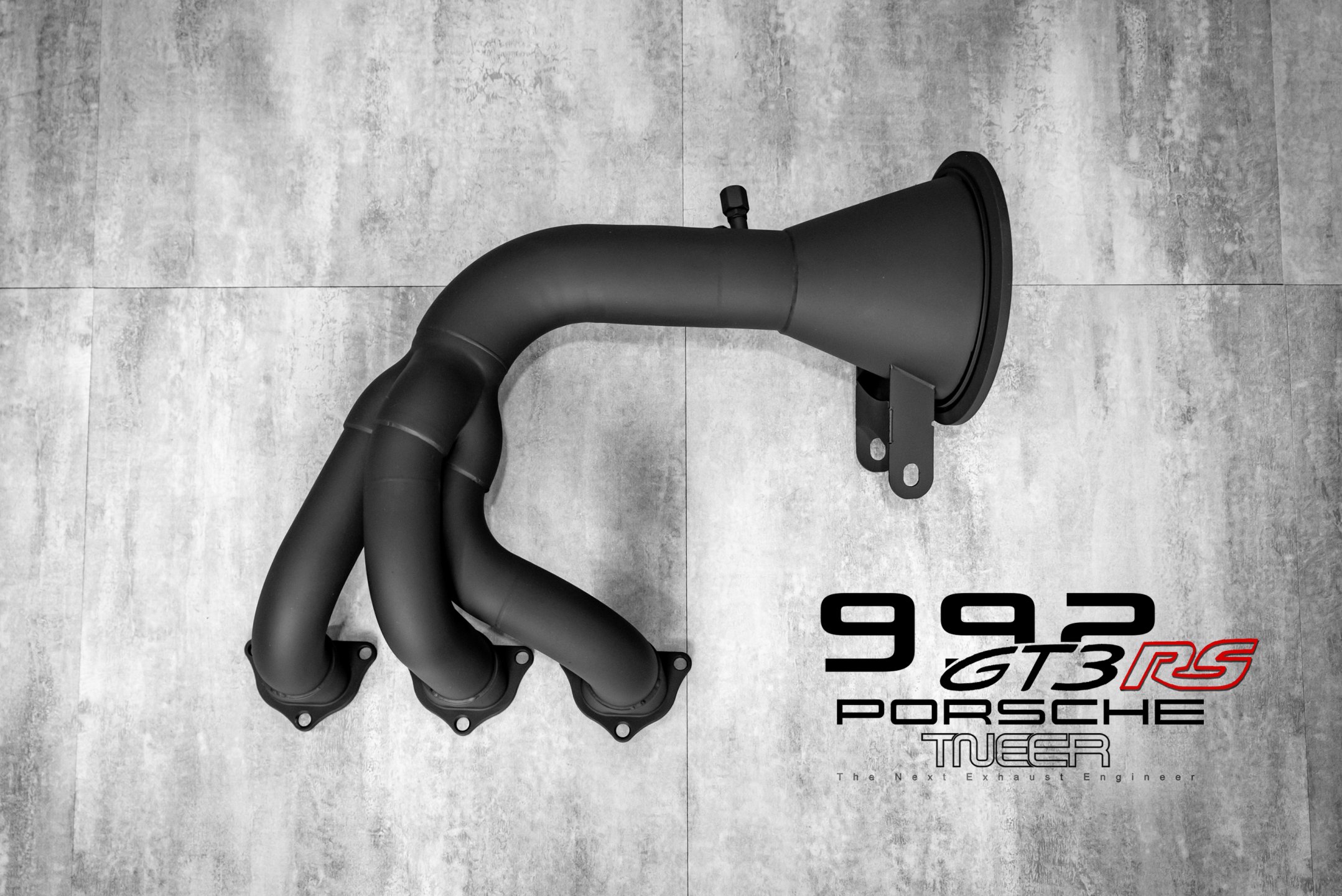 992 GT3 RS Catless Header - Ceramic Black