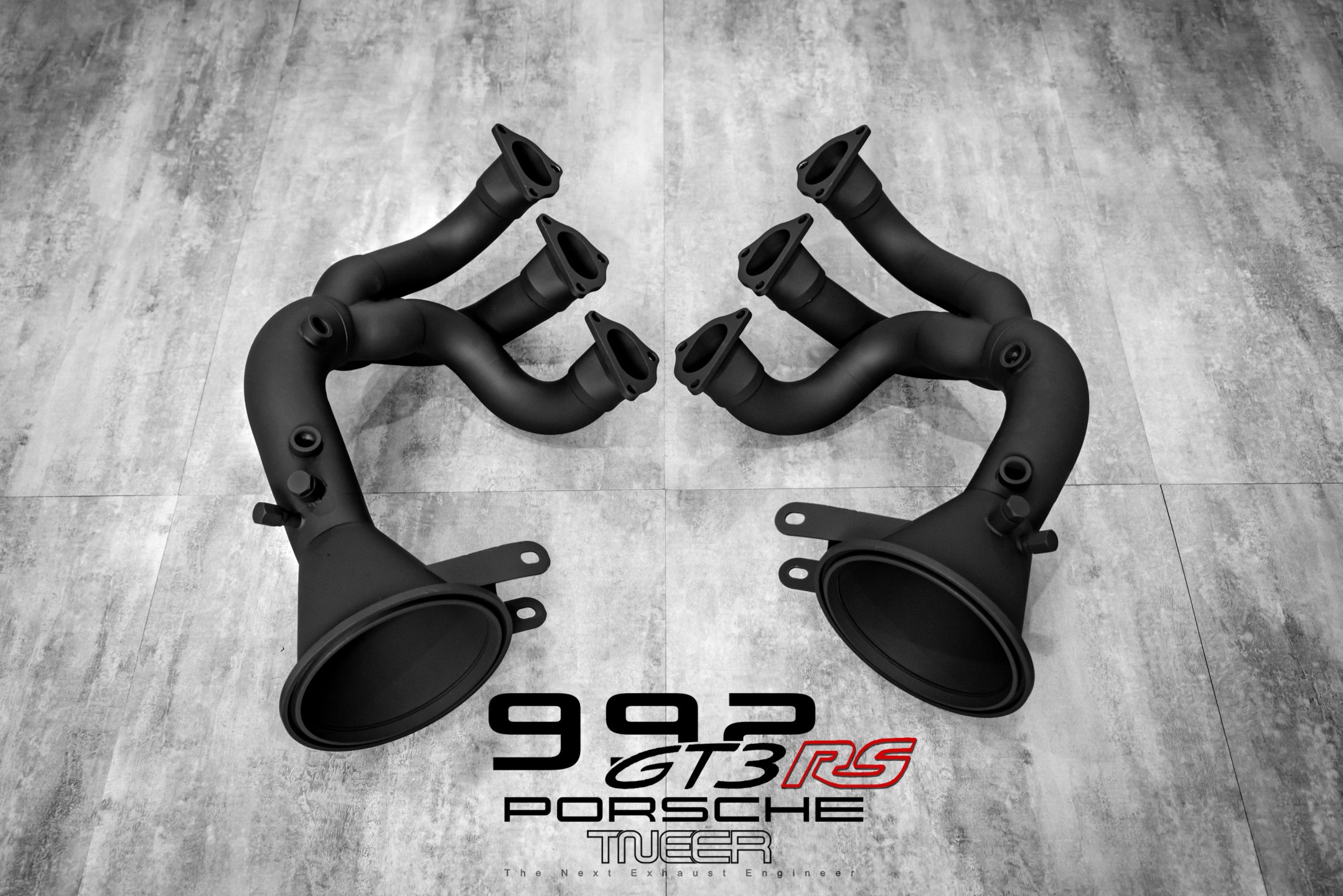 992 GT3 RS Catless Header - Ceramic Black