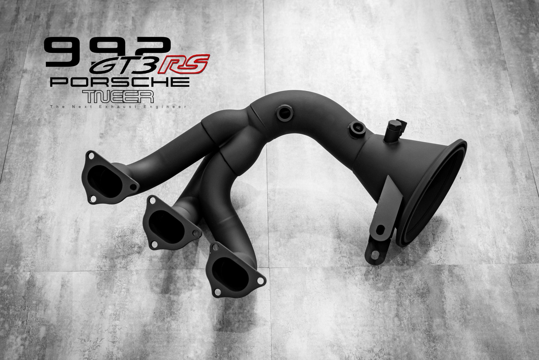 992 GT3 RS Catless Header - Ceramic Black