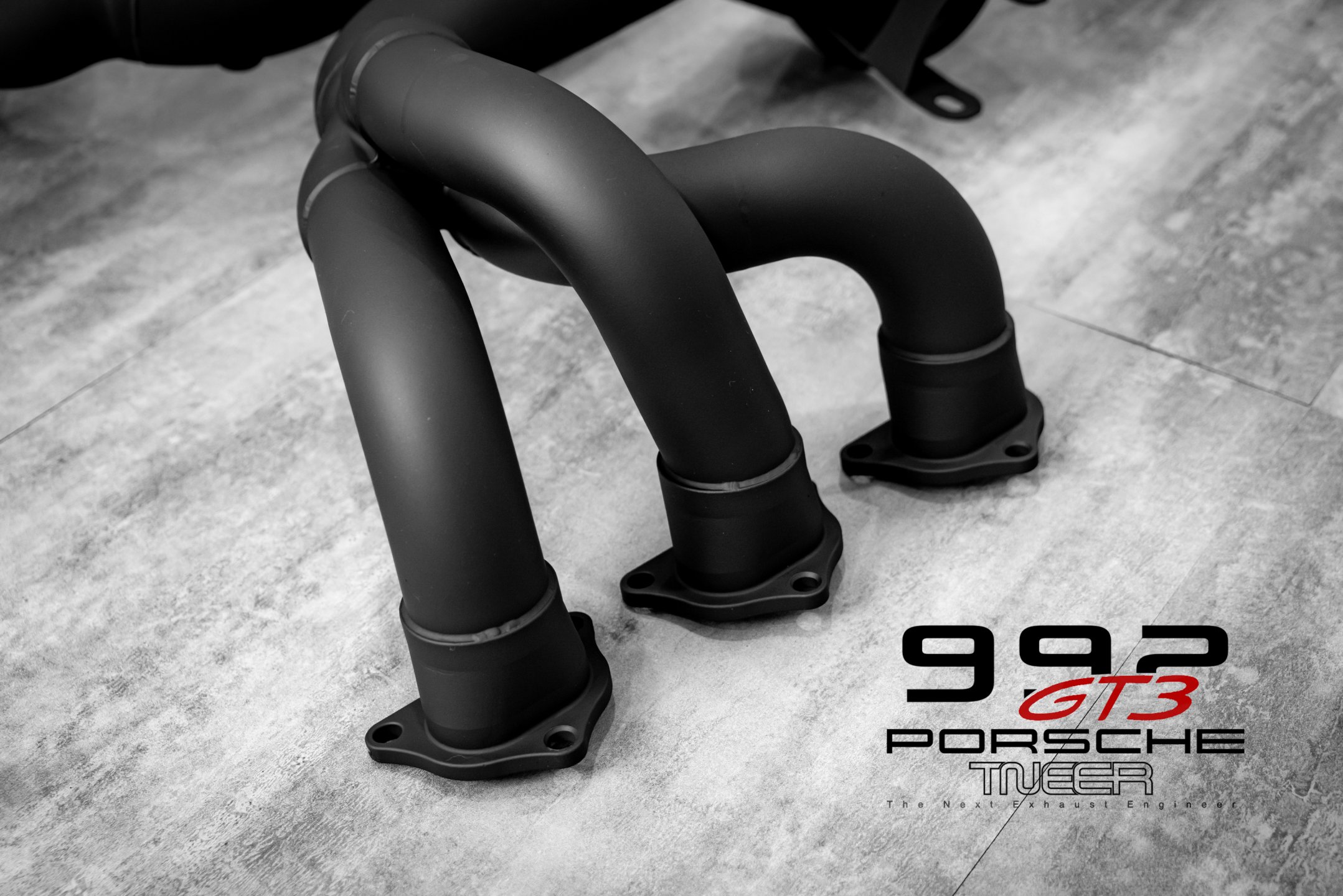 992 GT3 Catless Header - Ceramic Black