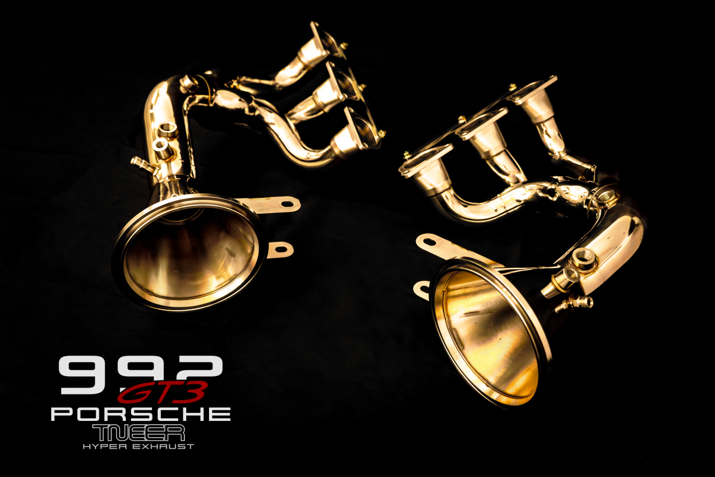 992 GT3 RS Catless Header - Flash Gold