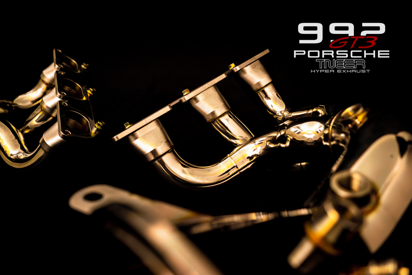 992 GT3 RS Catless Header - Flash Gold